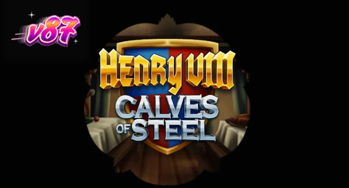 Henry 8th Calves of Steel slot game interface with gym-themed Tudor symbols